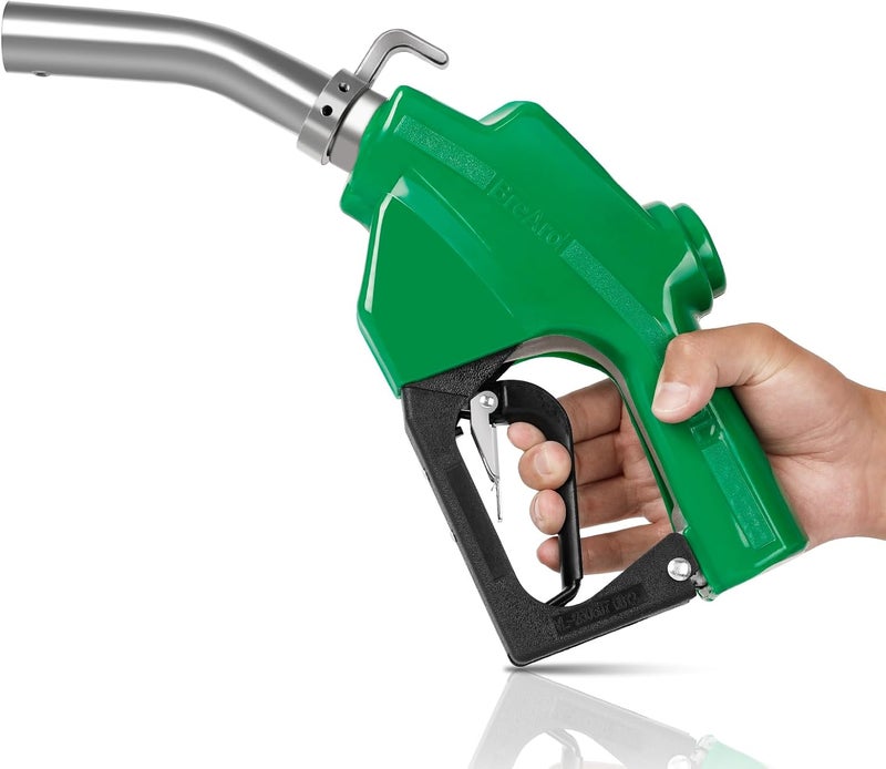 BreAro 1" NPT Automatic Fuel Nozzle with Hook, Gas Nozzle Diesel Pump Handle Max Flow Rate 30GPM, 3-speed Padlock, Auto Shut Off, 19/16" (OD=30mm) Spout for Gasoline, Diesel, Kerosene Biodiesel - Image 1